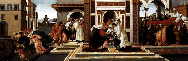 BOTTICELLI, Sandro Last Miracle and the Death of St Zenobius oil painting image
